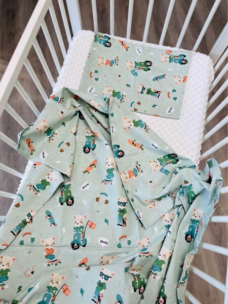 Gultas veļa - lācīši ar rollerīti