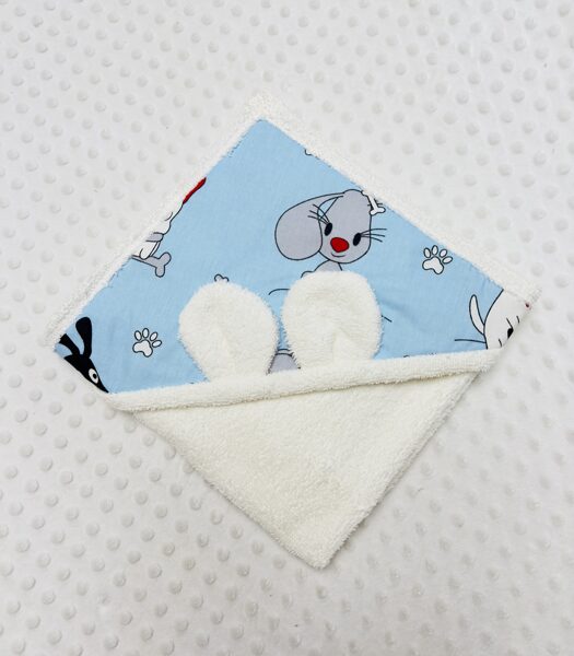 Vannas dvielītis balts ar sunīšiem